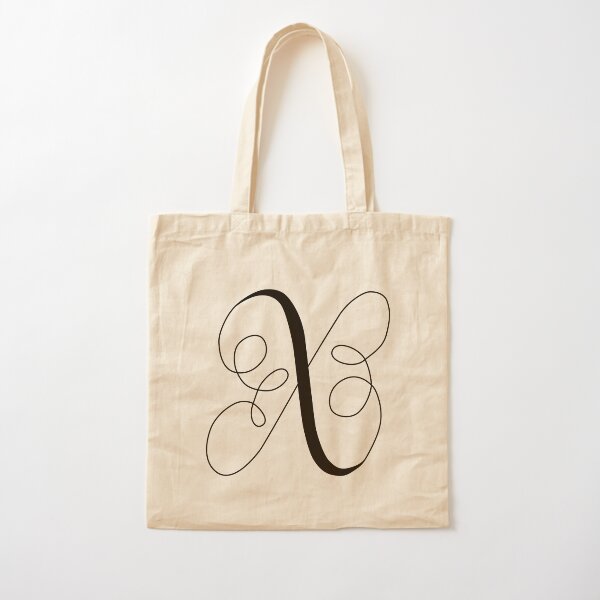 SCRIPT LETTER X Cotton Tote Bag