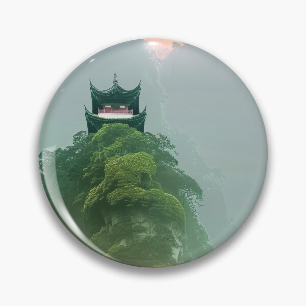 Item preview, Mystic Mountains and Cranes - Chinese Landscape Art designed and sold by Piotrek0001.