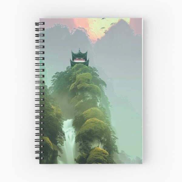 Item preview, Mystic Mountains and Cranes - Chinese Landscape Art designed and sold by Piotrek0001.