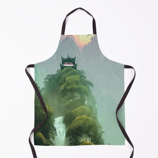 Item preview, Mystic Mountains and Cranes - Chinese Landscape Art designed and sold by Piotrek0001.
