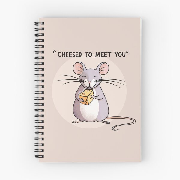 Item preview, Cheesed to Meet You Funny Mouse with Cheese Pun designed and sold by Victor Shadehorn.