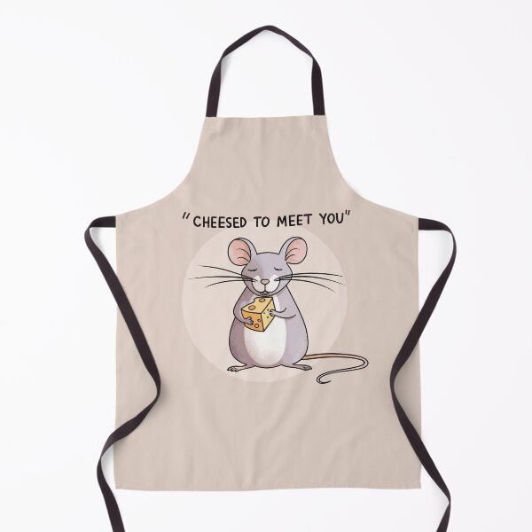 Item preview, Cheesed to Meet You Funny Mouse with Cheese Pun designed and sold by Victor Shadehorn.