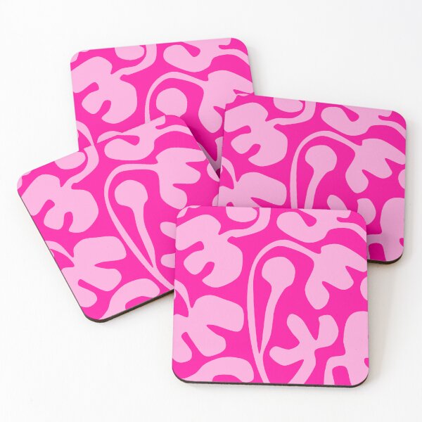 Artikelvorschau, Preppy Matisse Cutouts inspiriertes Blumenmuster in Pink entworfen und verkauft von Deutschic.