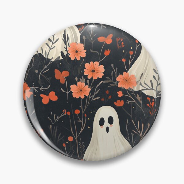 Item preview, fantasmas pattern hand drawn cute ghosts with flowers desaturated colors designed and sold by · GAMING SOUL ·.