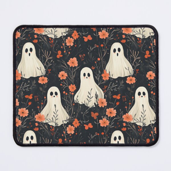 Item preview, fantasmas pattern hand drawn cute ghosts with flowers desaturated colors designed and sold by · GAMING SOUL ·.