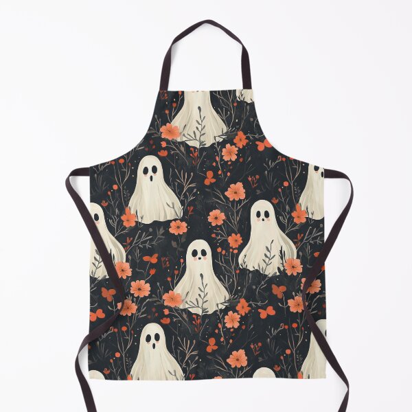 Item preview, fantasmas pattern hand drawn cute ghosts with flowers desaturated colors designed and sold by · GAMING SOUL ·.