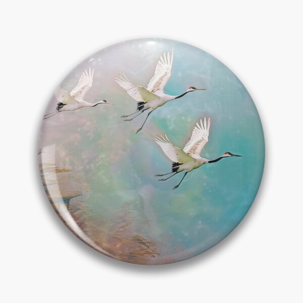 Item preview, Mystic Mountains and Cranes - Chinese Landscape Art designed and sold by Piotrek0001.