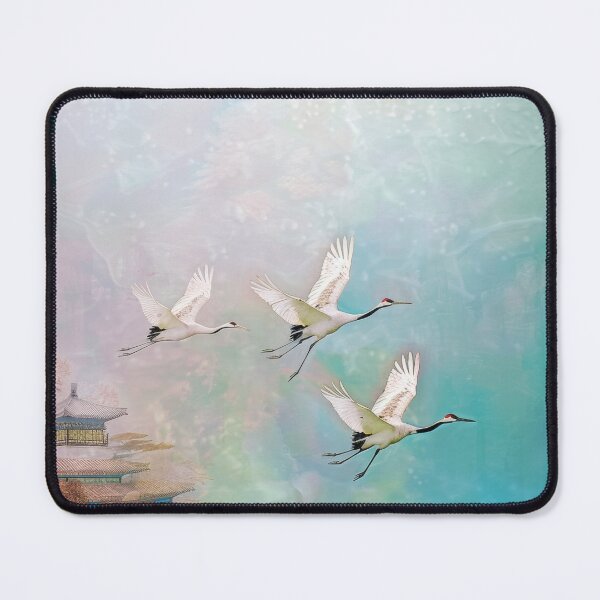 Item preview, Mystic Mountains and Cranes - Chinese Landscape Art designed and sold by Piotrek0001.