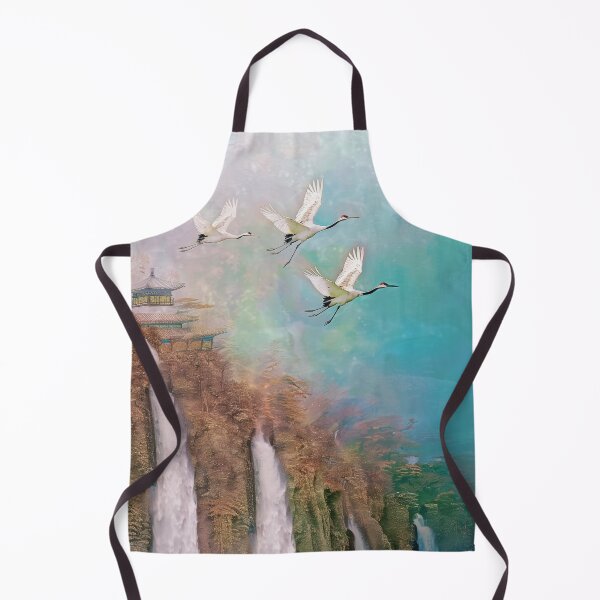 Item preview, Mystic Mountains and Cranes - Chinese Landscape Art designed and sold by Piotrek0001.