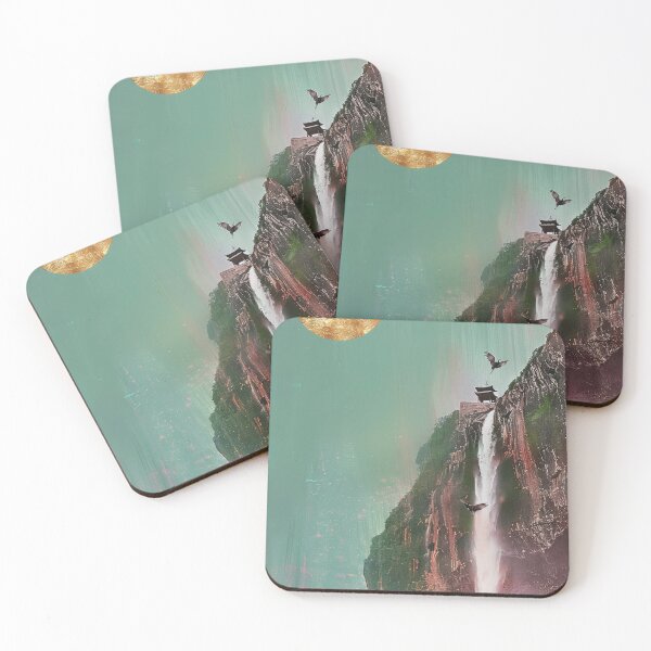 Item preview, Mystic Mountains and Cranes - Chinese Landscape Art designed and sold by Piotrek0001.