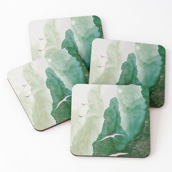 Item preview, Mystic Mountains and Cranes - Chinese Landscape Art designed and sold by Piotrek0001.