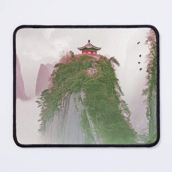 Item preview, Mystic Mountains and Cranes - Chinese Landscape Art designed and sold by Piotrek0001.