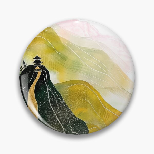 Item preview, Mystic Mountains and Cranes - Chinese Landscape Art designed and sold by Piotrek0001.
