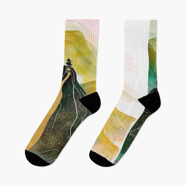 Item preview, Mystic Mountains and Cranes - Chinese Landscape Art designed and sold by Piotrek0001.