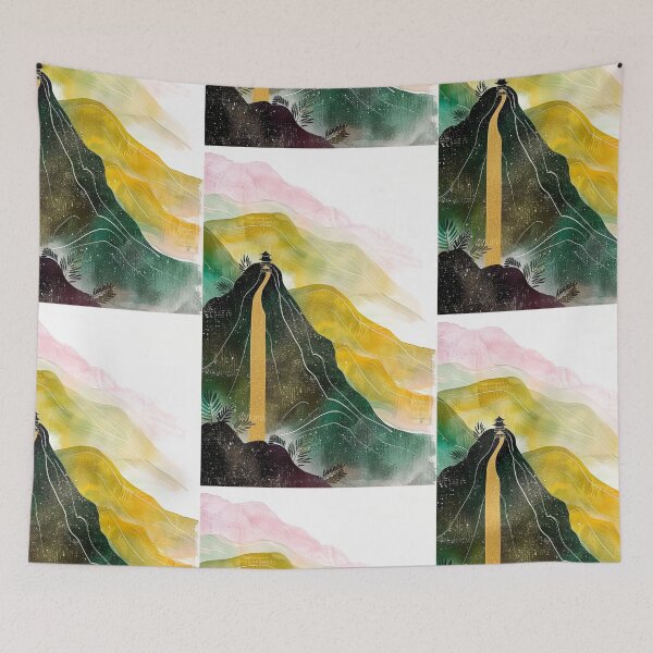 Item preview, Mystic Mountains and Cranes - Chinese Landscape Art designed and sold by Piotrek0001.