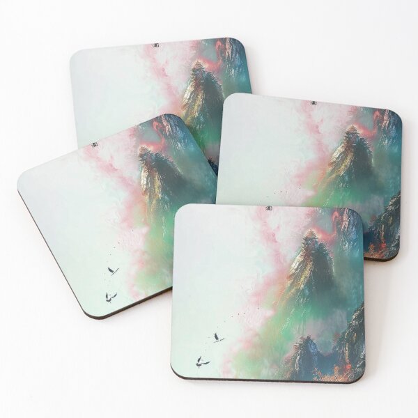 Item preview, Mystic Mountains and Cranes - Chinese Landscape Art designed and sold by Piotrek0001.
