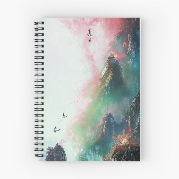 Item preview, Mystic Mountains and Cranes - Chinese Landscape Art designed and sold by Piotrek0001.
