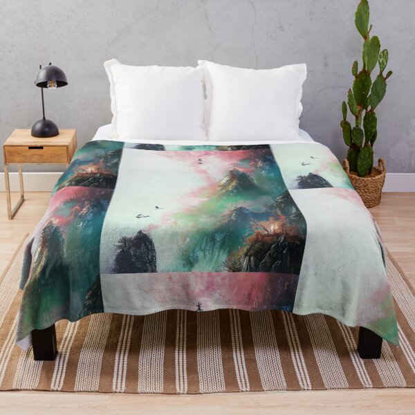 Item preview, Mystic Mountains and Cranes - Chinese Landscape Art designed and sold by Piotrek0001.