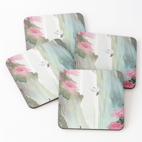 Item preview, Mystic Mountains and Cranes - Chinese Landscape Art designed and sold by Piotrek0001.
