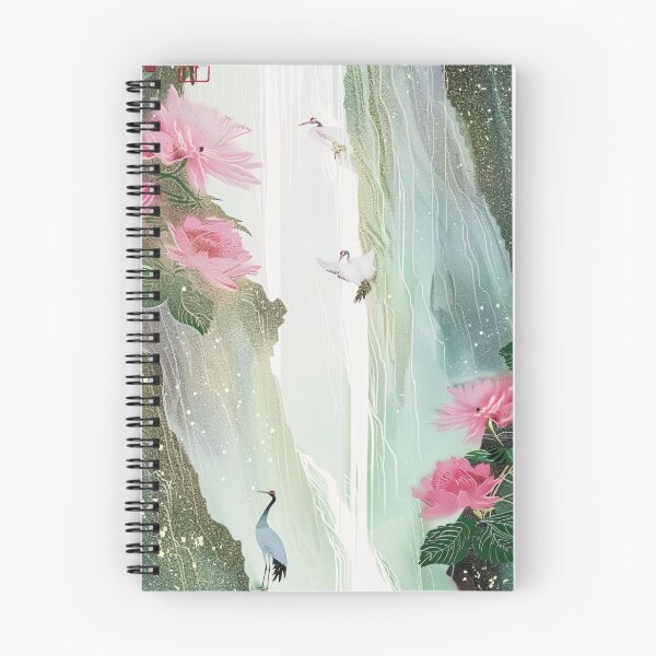 Item preview, Mystic Mountains and Cranes - Chinese Landscape Art designed and sold by Piotrek0001.