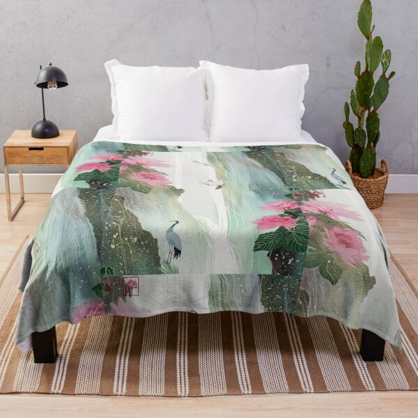 Item preview, Mystic Mountains and Cranes - Chinese Landscape Art designed and sold by Piotrek0001.