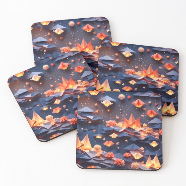 Item preview, Origami Art - A Night of Flames and Fireworks designed and sold by ArtfulFolds.