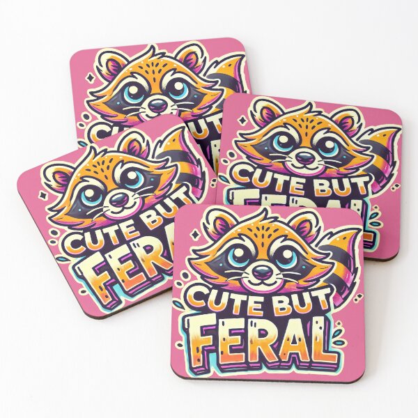Item preview, Cute But Feral Raccoon Meme Funny designed and sold by Victor Shadehorn.