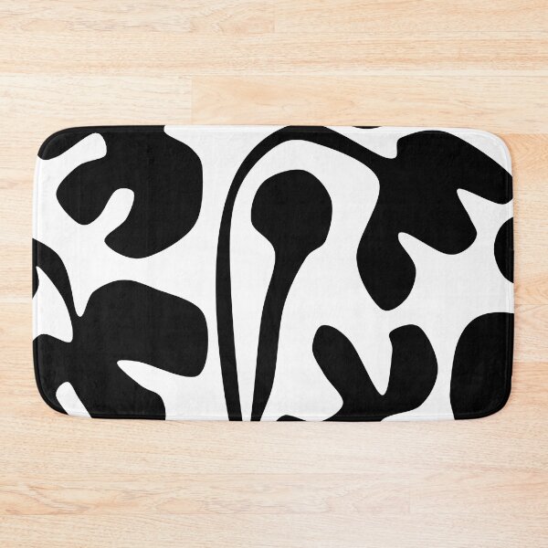 Item preview, Cozy Matisse Cutouts Inspired Floral Pattern in Black and White designed and sold by Deutschic.