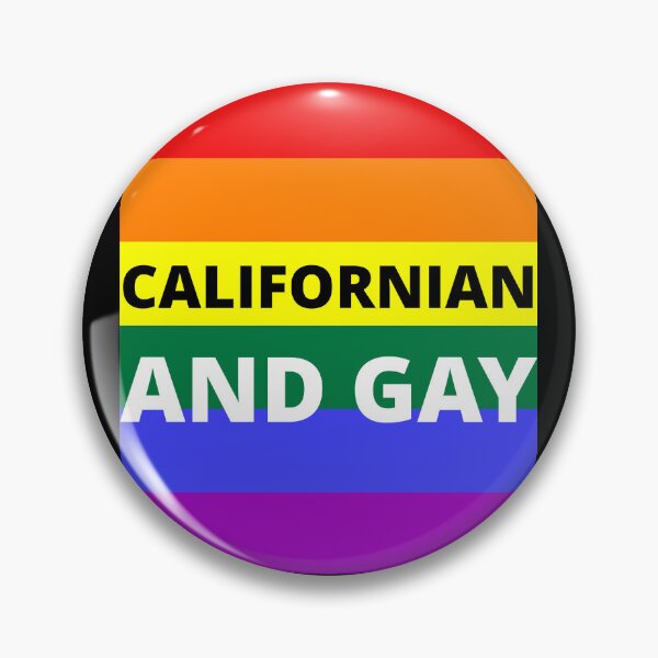 Item preview, CALIFORNIAN AND GAY on rainbow background designed and sold by uniqueitems.