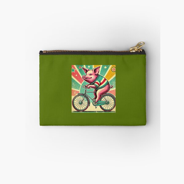 Item preview, Vintage style Pig on a Bicycle, Pig Lover designed and sold by Right-UR.