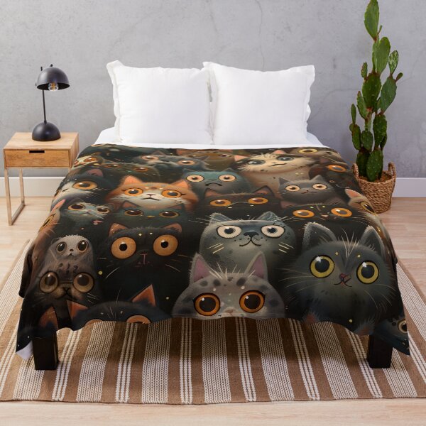 Item preview, Adorable cartoon cat collage print designed and sold by dcrc.