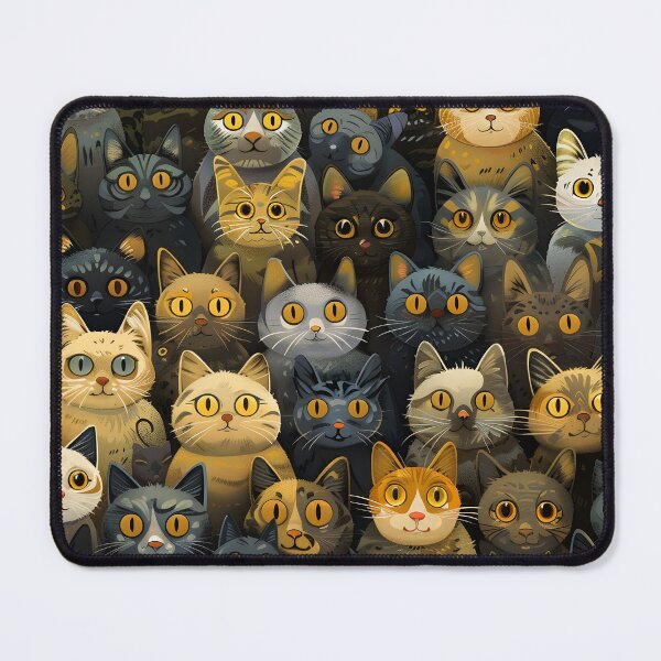 Item preview, adorable cartoon cat collage print designed and sold by dcrc.