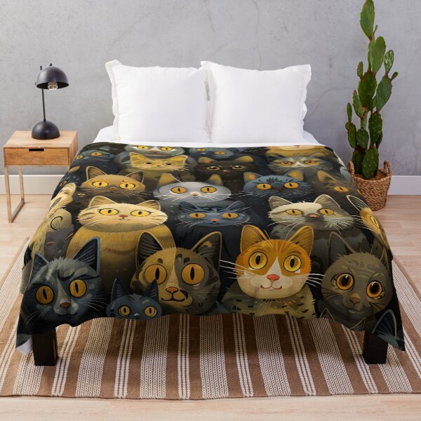Item preview, adorable cartoon cat collage print designed and sold by dcrc.