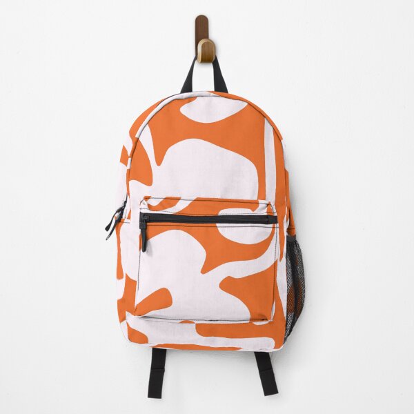Item preview, Joyful Matisse Cutouts Inspired Floral Pattern in Orange and White designed and sold by Deutschic.