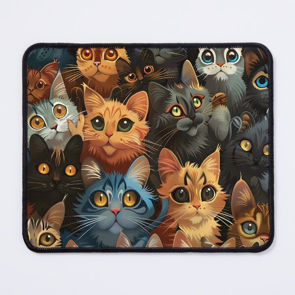 Item preview, adorable cartoon cat collage print designed and sold by dcrc.