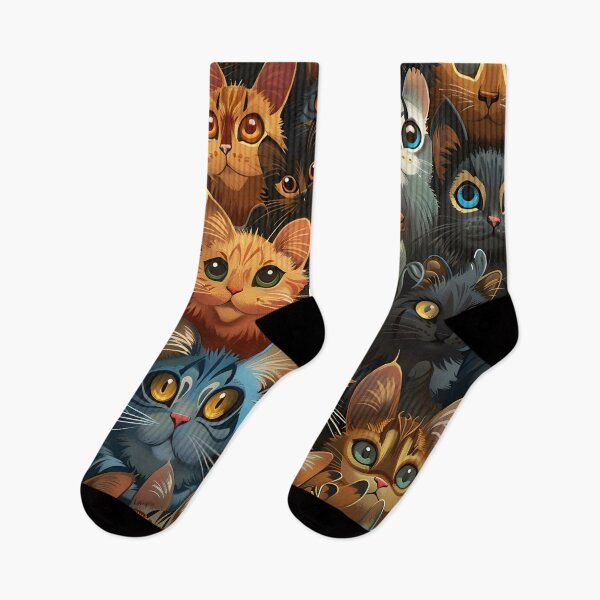 Item preview, adorable cartoon cat collage print designed and sold by dcrc.