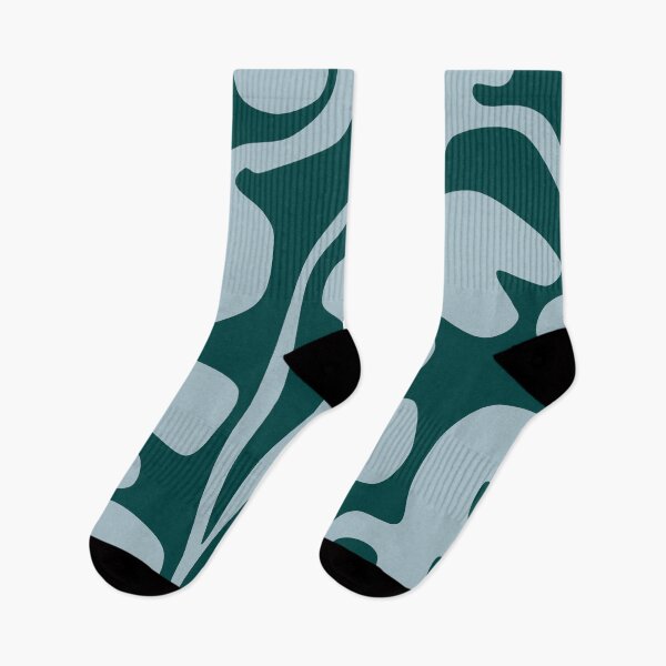 Item preview, Cozy Matisse Cutouts Inspired Floral Pattern in Dark Cyan and Light Blue designed and sold by Deutschic.