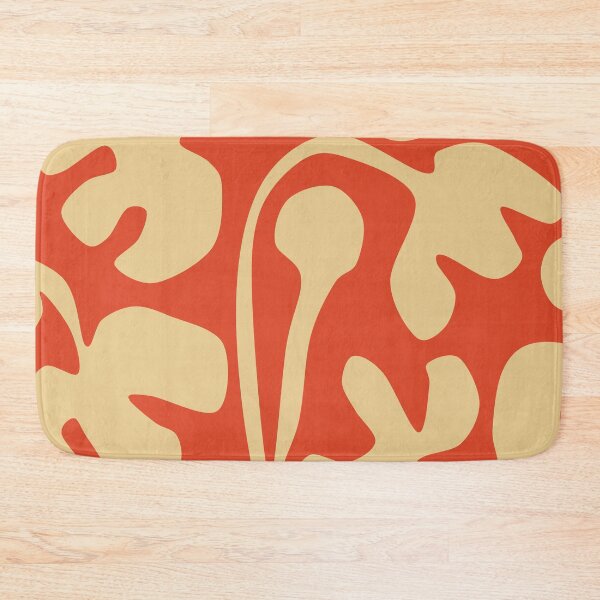 Item preview, Cozy Matisse Cutouts Inspired Floral Pattern in Orange and Beige designed and sold by Deutschic.