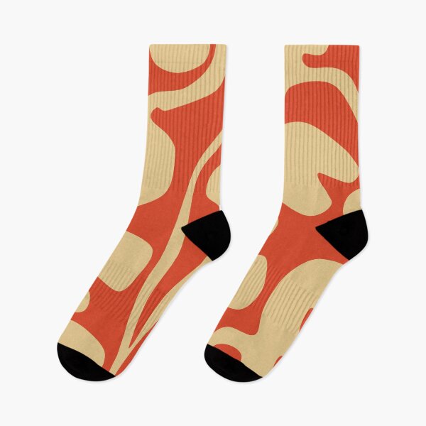 Item preview, Cozy Matisse Cutouts Inspired Floral Pattern in Orange and Beige designed and sold by Deutschic.