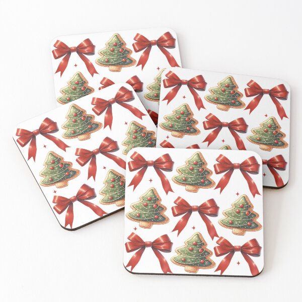 Item preview, Coquette Christmas Tree Cookie Gift Holiday Bow Sugar Cookies designed and sold by BronikowskiART.