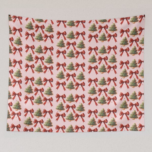 Item preview, Coquette Christmas Tree Cookie Gift Holiday Bow Sugar Cookies designed and sold by BronikowskiART.