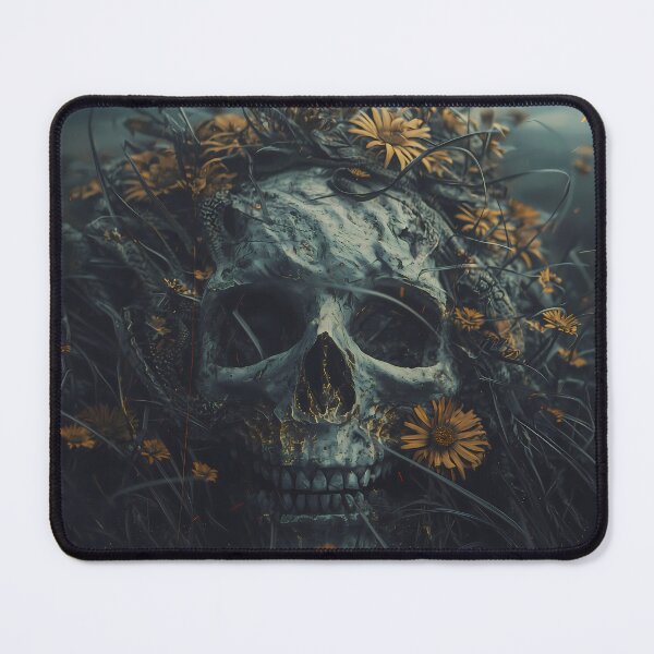 Item preview, one more skull with flowers / dejco dejco.art domin designed and sold by dejco.art.