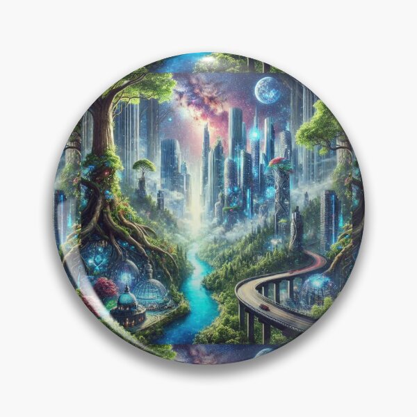 Item preview, Futuristic Harmony: The City of Nature and Technology designed and sold by Meta2Physical.