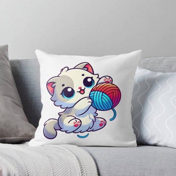Item preview, "Playful Kitten and Wool Ball Delight" designed and sold by Fantasy7x.