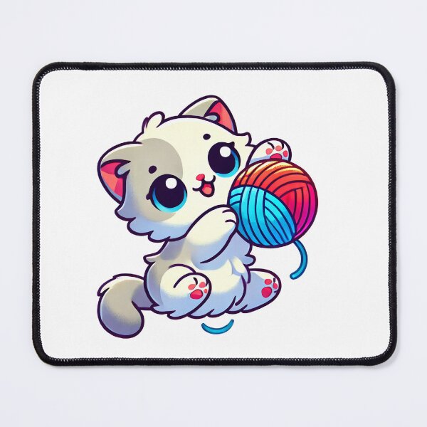 Item preview, "Playful Kitten and Wool Ball Delight" designed and sold by Fantasy7x.