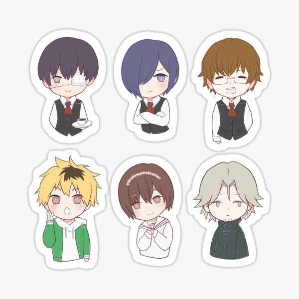 tokyo ghoul stickers set sticker for sale by marmarie redbubble