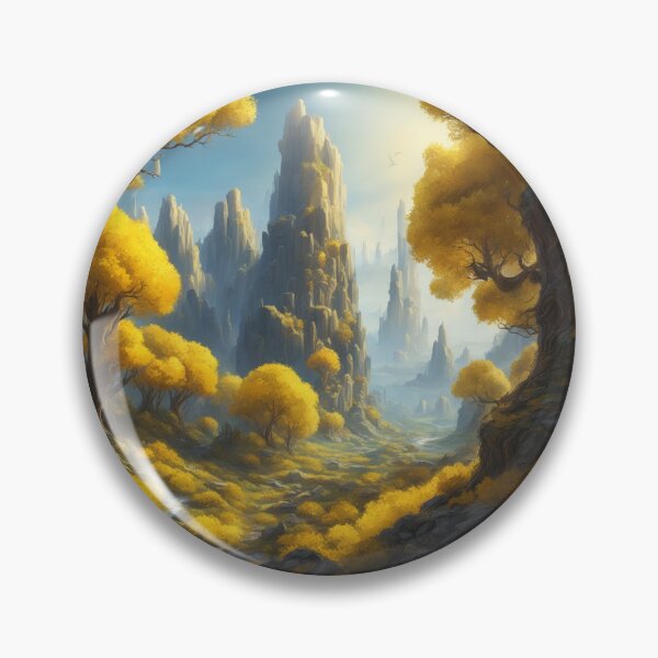 Item preview, Cheese Planet Fantasy Landscape with Yellow Trees designed and sold by hjian8219.