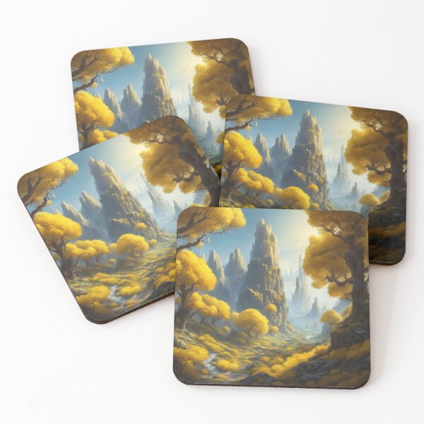 Item preview, Cheese Planet Fantasy Landscape with Yellow Trees designed and sold by hjian8219.