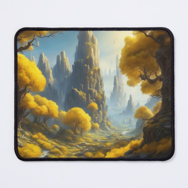 Item preview, Cheese Planet Fantasy Landscape with Yellow Trees designed and sold by hjian8219.