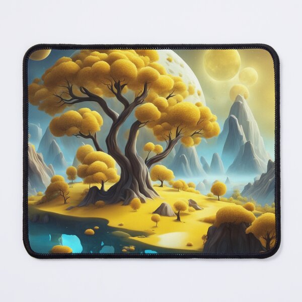 Item preview, Cheese Planet Fantasy Landscape with Yellow Trees designed and sold by hjian8219.